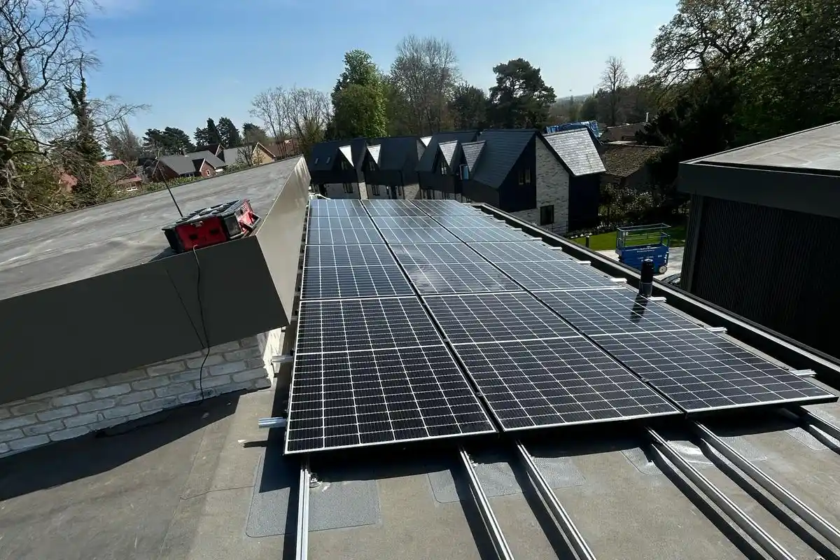 solar panel fitted to roof