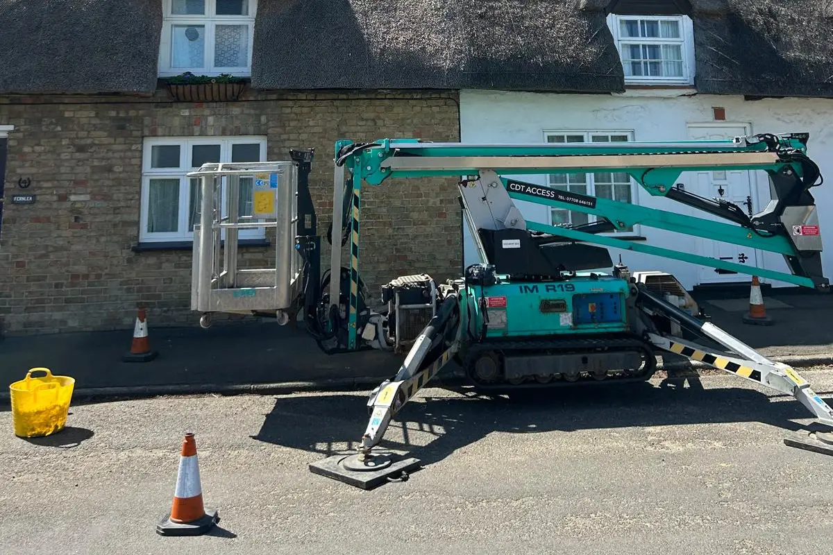 cherry picker outside property