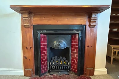 restored fireplace