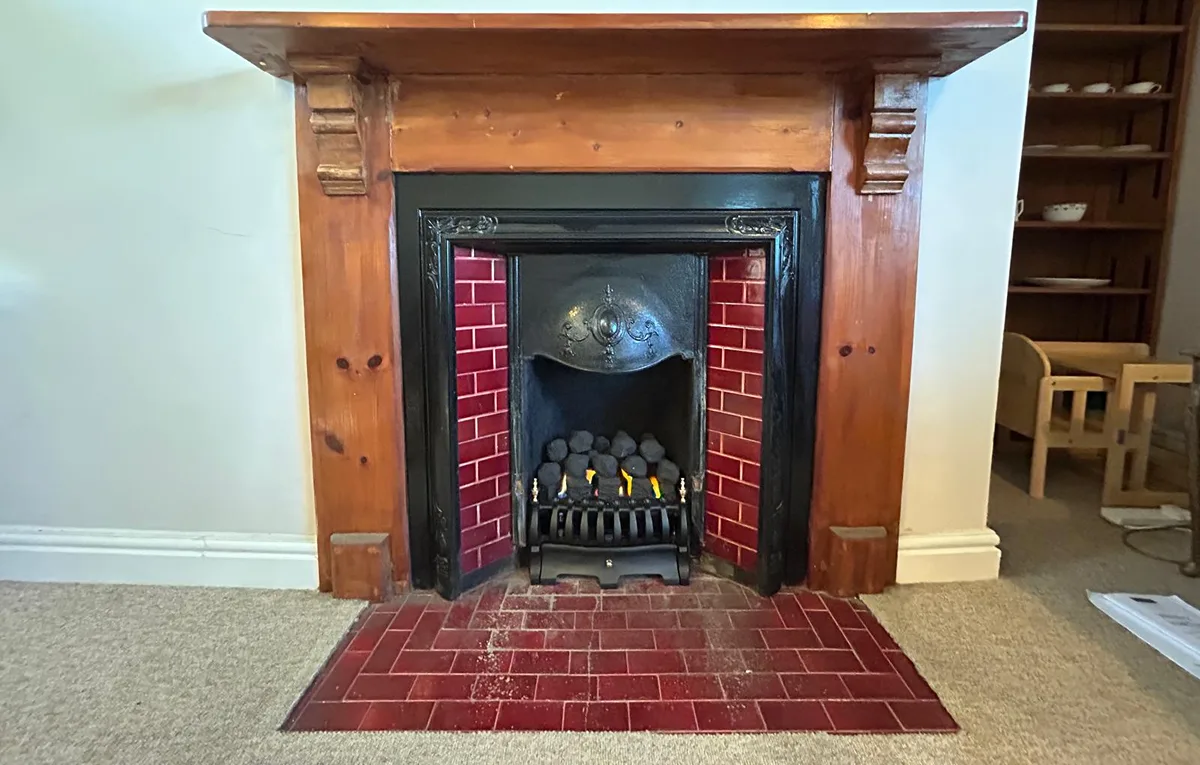 repaired fireplace