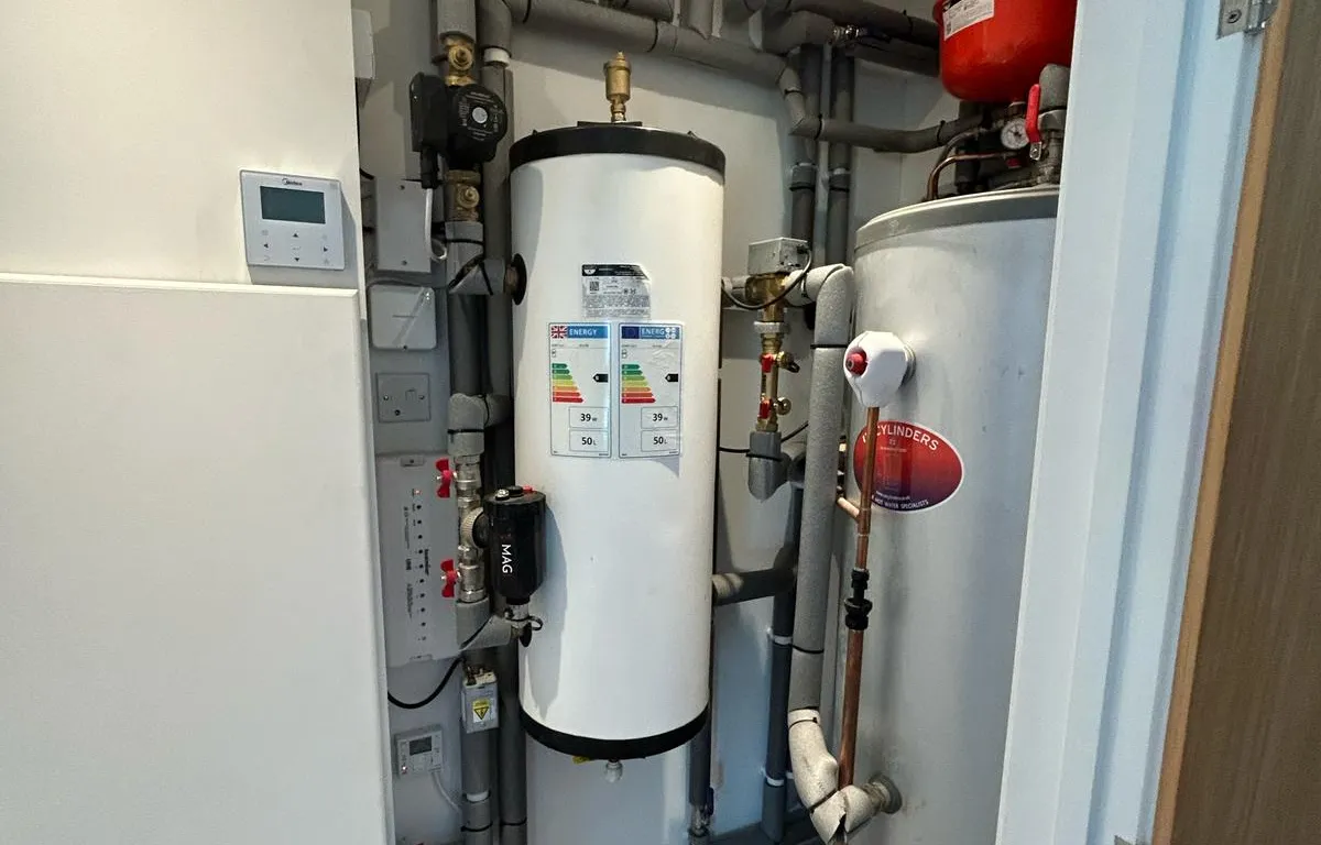 freshly installed boiler