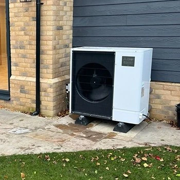 installed air source heat pump