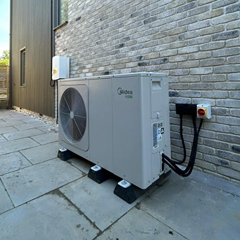 side view of ASHP