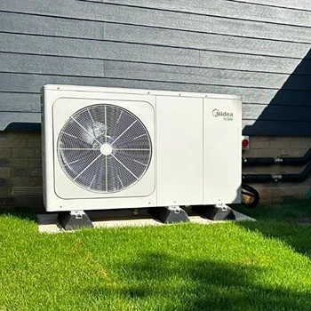 ashp fitted in garden