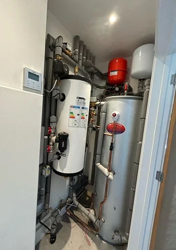 boiler and cyclinder installed