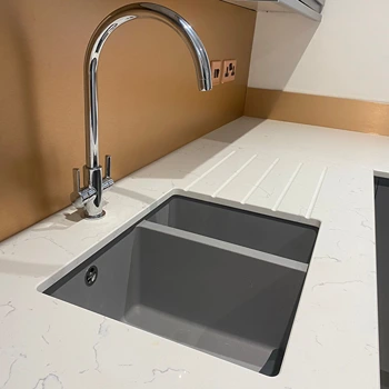 installed kitchen sink