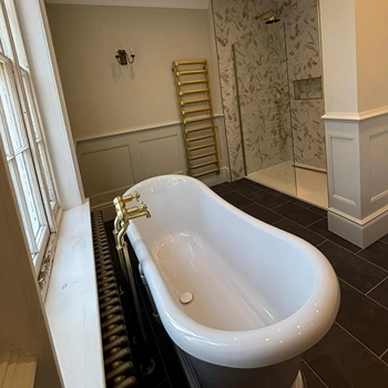 free standing bath gold taps